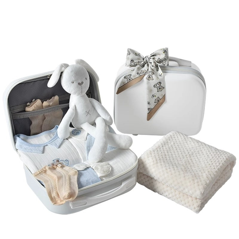 27-Piece Premium Newborn Baby Gift Box Set – 100% Cotton Clothes & Baby Essentials
