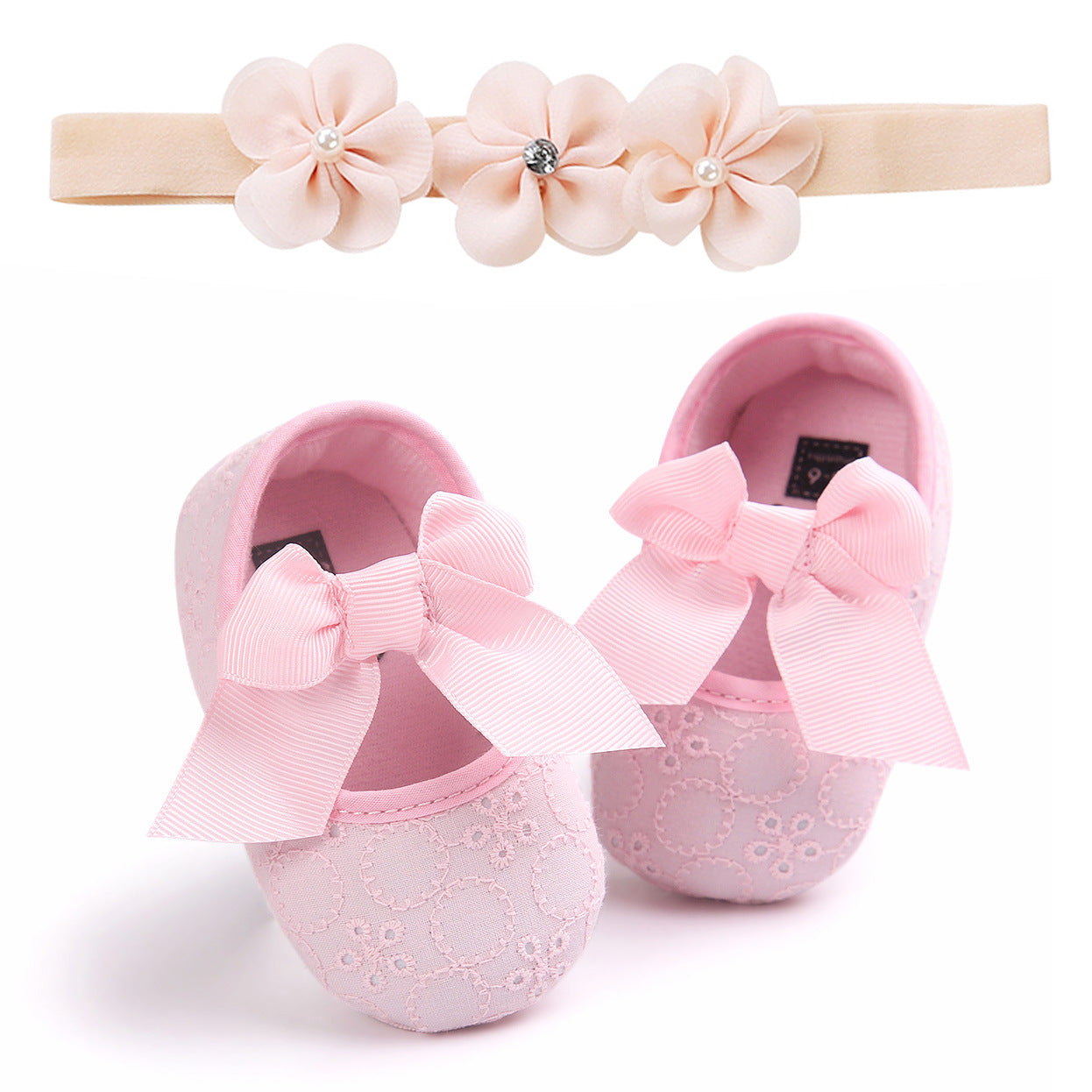 Soft Princess Shoes & Headband Set for Infants