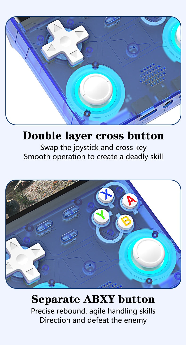 4-Inch Retro Handheld Game Console with WiFi, 720×720 IPS Screen, RK3326 Chip, Dual Joysticks & 3000mAh Battery