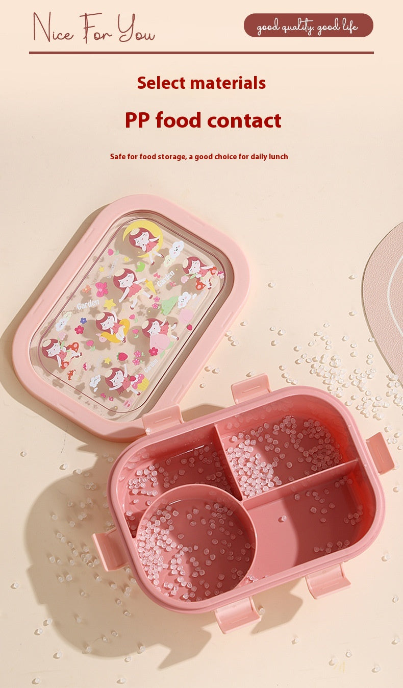 Kids’ Microwaveable Compartment Lunch Box – Cute Leak-Resistant Bento Container