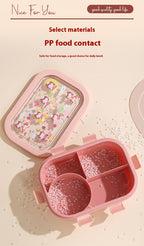 Kids’ Microwaveable Compartment Lunch Box – Cute Leak-Resistant Bento Container