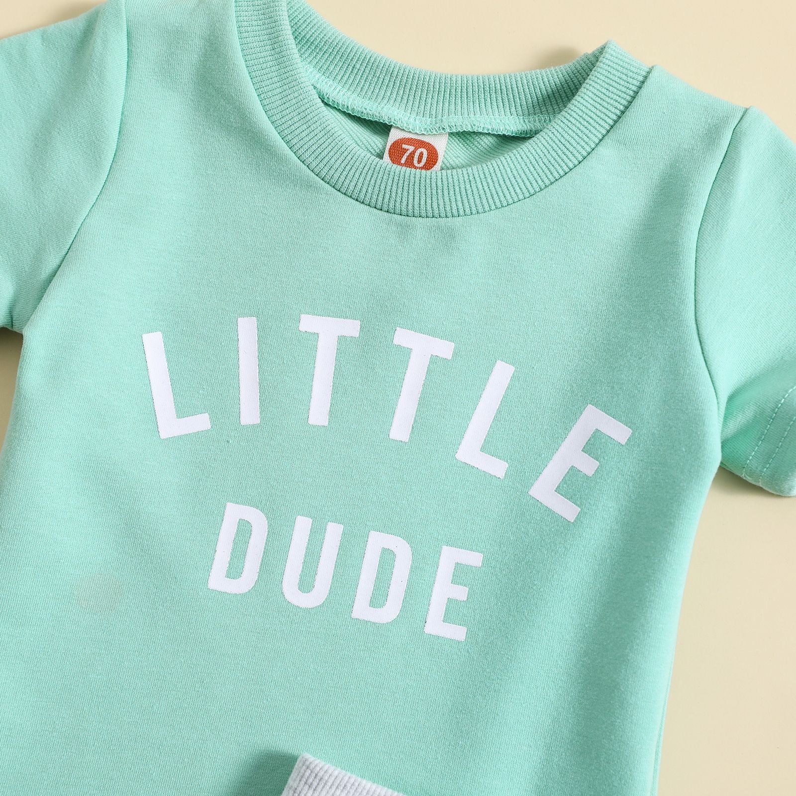 Little Dude Kids 2-Piece Summer Outfit – Cotton T-Shirt & Shorts Set
