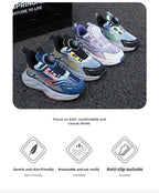 Kids Lightweight Dial Sneakers – Breathable Sport Shoes