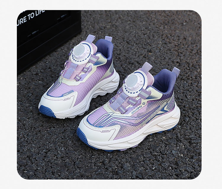Kids Lightweight Dial Sneakers – Breathable Sport Shoes