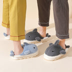 Plush Shark Slippers – Soft Warm Indoor House Slippers for Women & Men