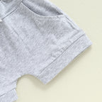 Baby Boys’ 2-Piece Summer Tank Top & Shorts Set – “Dad’s Little Dude” Cotton Outfit