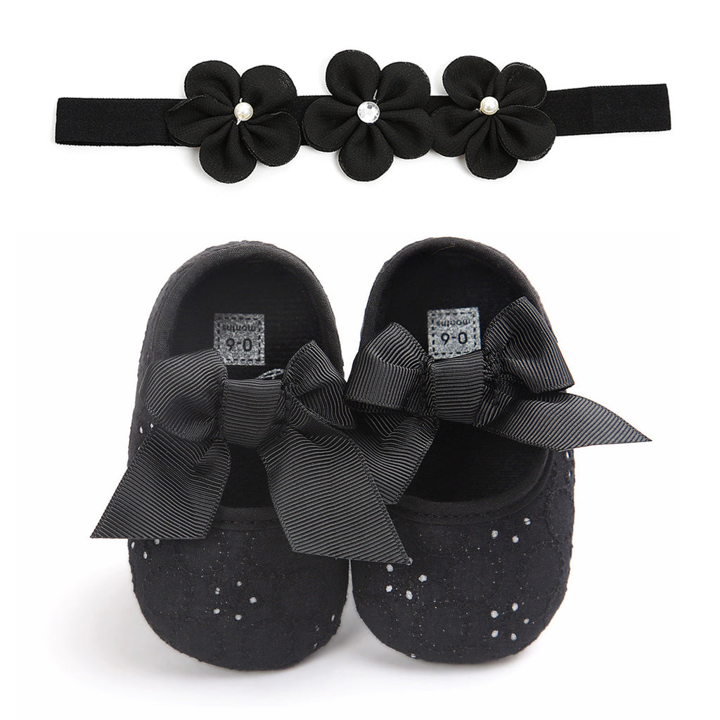 Soft Princess Shoes & Headband Set for Infants