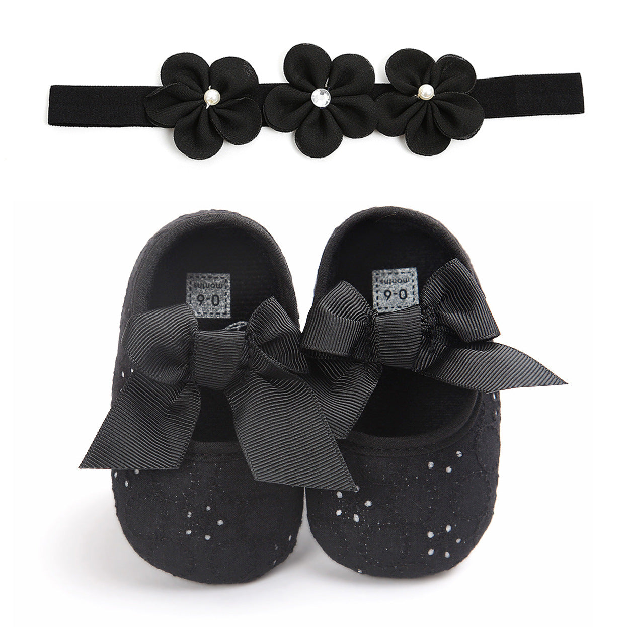 Soft Princess Shoes & Headband Set for Infants