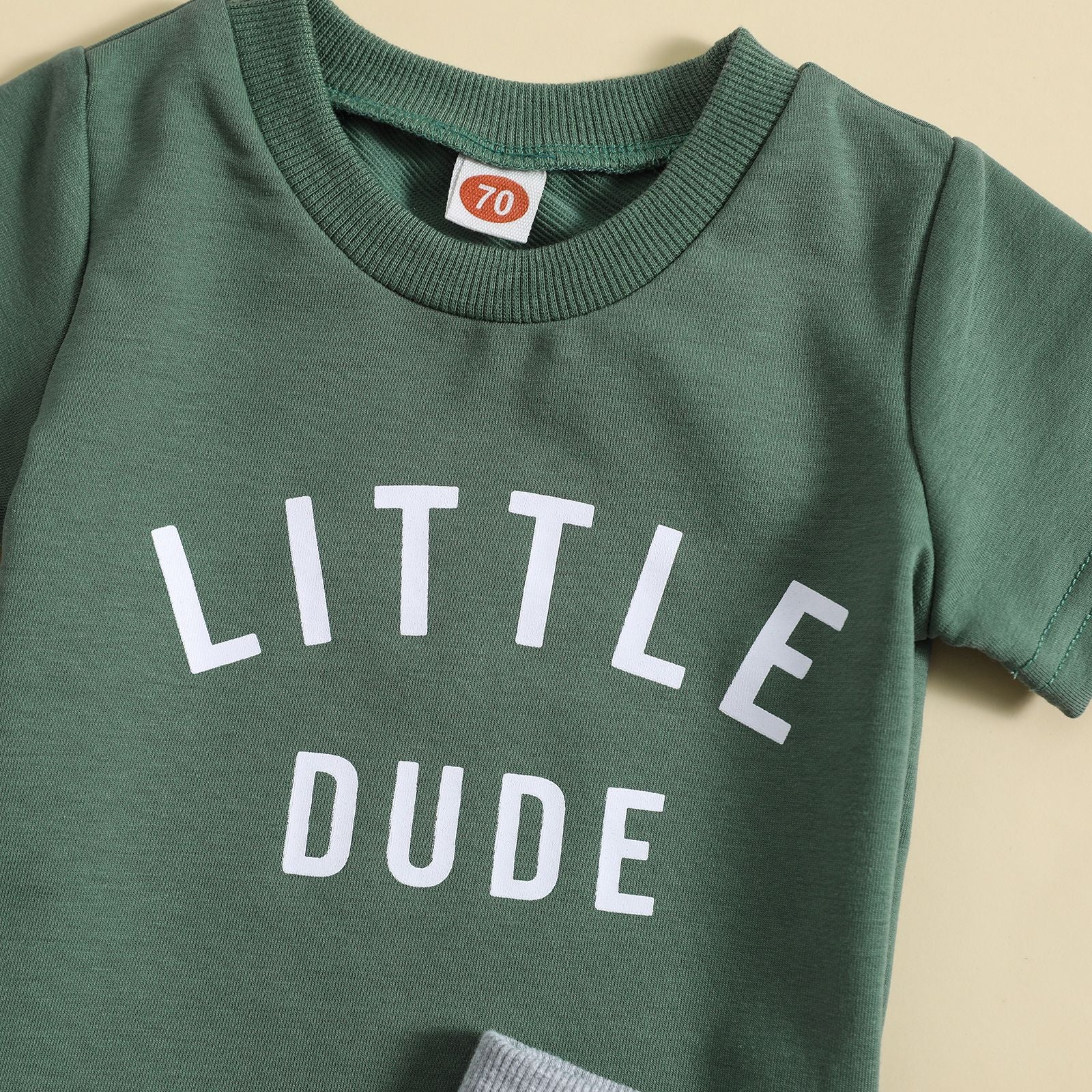 Little Dude Kids 2-Piece Summer Outfit – Cotton T-Shirt & Shorts Set