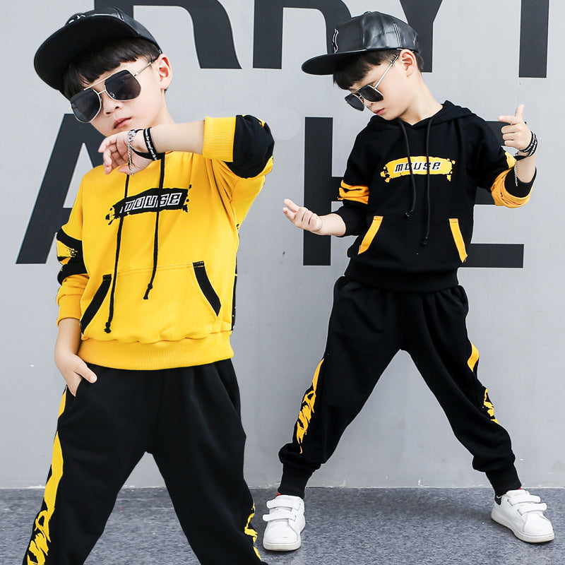 Boys Hooded Sportswear Set – 2-Piece for Toddlers