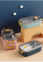 Insulated Stainless Steel Lunch Box – Leak-Resistant Bento Food Container with Handle - for kids