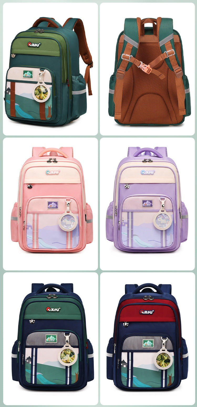 Large Capacity Primary School Backpack – Lightweight Waterproof School Bag for Boys & Girls