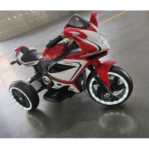 6V Kids Electric Ride-On Motorcycle with LED Light-Up Wheels, Headlight & MP3 Player