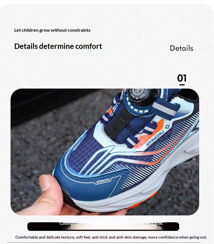 Kids Lightweight Dial Sneakers – Breathable Sport Shoes