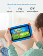 Kids 7-Inch Educational Tablet – Learning Tablet with 18GB Storage, Bluetooth & Protective Case