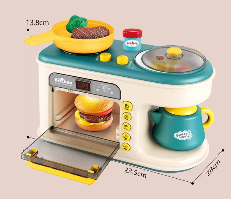 Kids Pretend Play Kitchen Set – Interactive Cooking Toy with Lights, Sounds & Color-Changing Food
