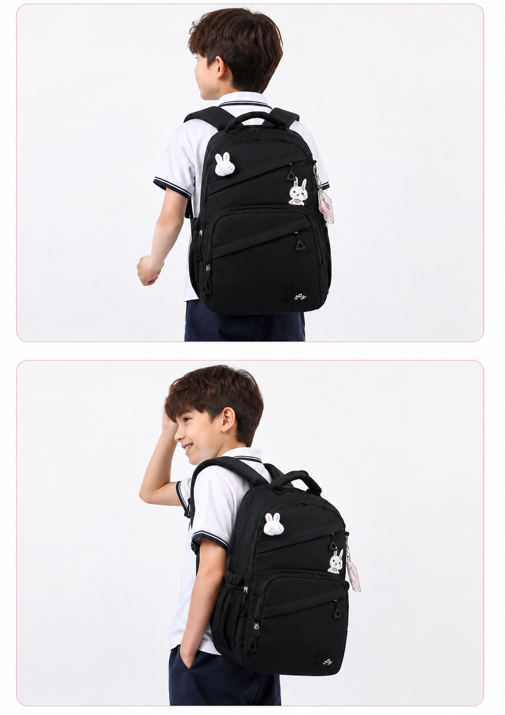 Fashion Primary School Backpack for Girls – Waterproof  School Bag with Multiple Compartments