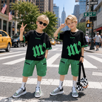 Kids Cotton Short Sleeve T-Shirt & Shorts Set – Casual Summer Outfit