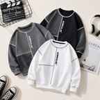 Kids Color Block Knitted Sweater – Soft Long Sleeve Pullover