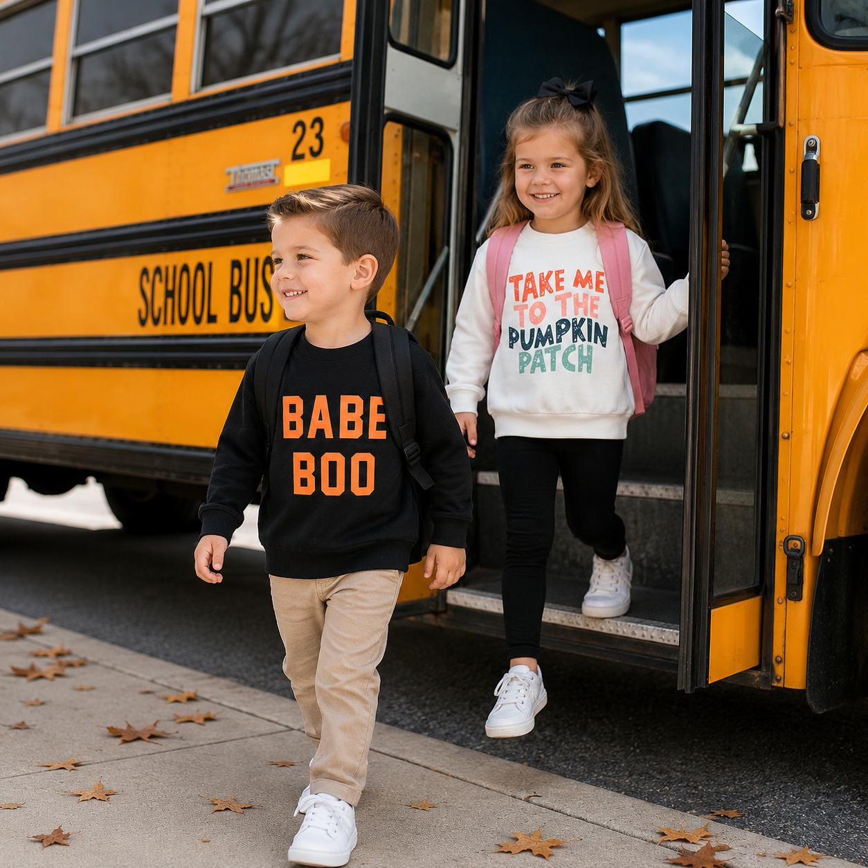 Halloween Baby & Toddler Long Sleeve Sweatshirt – Cute Pumpkin & BOO Cotton Pullover