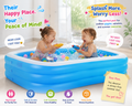 Large Inflatable Family Swimming Pool for Kids & Toddlers – 3 Air Chambers, Durable PVC, Easy Drain Outdoor Backyard Pool