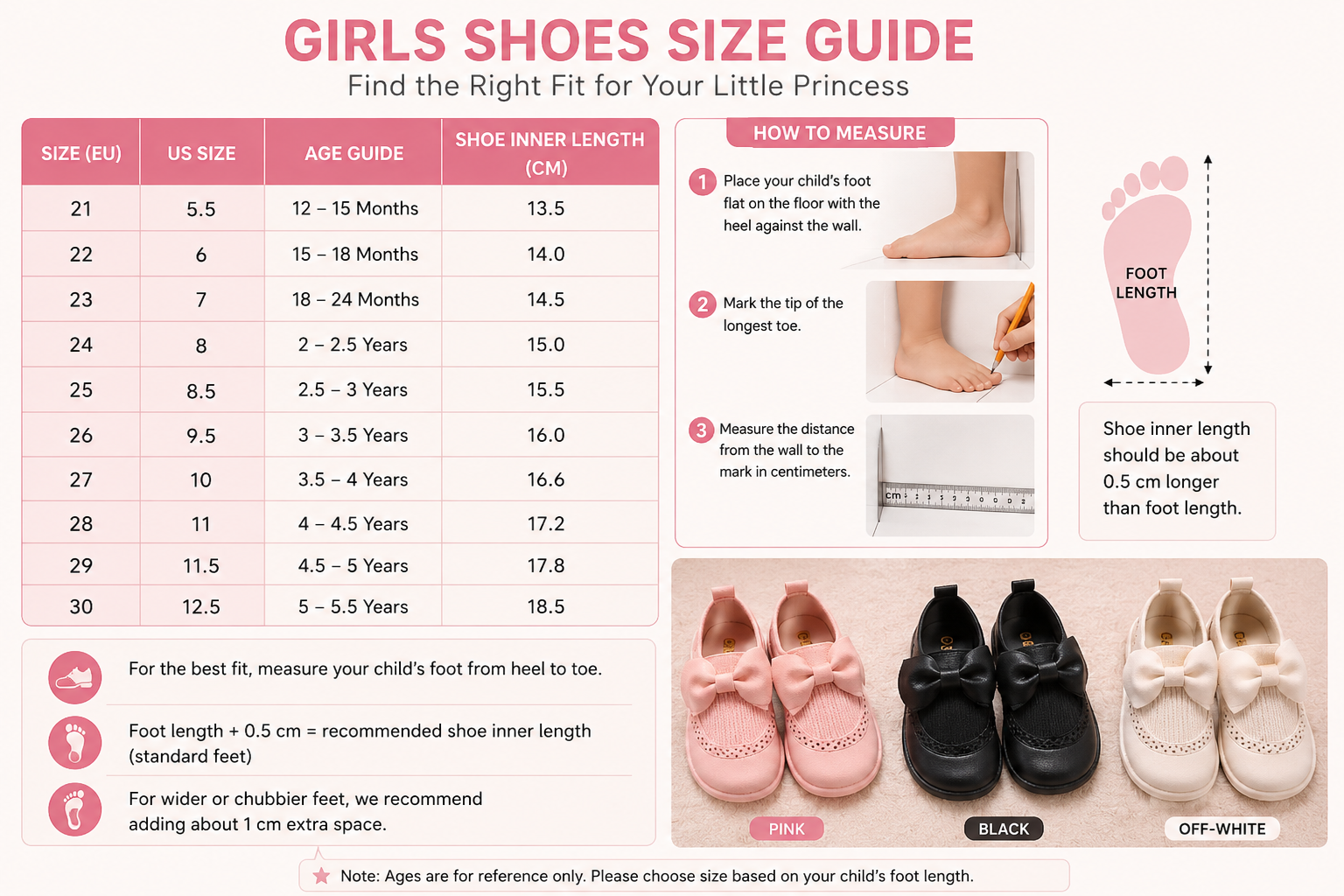 Girls Bow Mary Jane Shoes – Breathable Non-Slip Toddler Dress Shoes