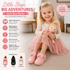 Girls Bow Mary Jane Shoes – Breathable Non-Slip Toddler Dress Shoes