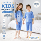Kids Cotton Pajama Set – Long Sleeve Top & Pants for Boys & Girls