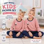 Kids Cotton Pajama Set – Long Sleeve Top & Pants for Boys & Girls