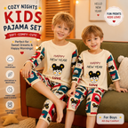 Kids Cotton Pajama Set – Long Sleeve Top & Pants for Boys & Girls