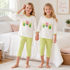Kids Cotton Pajama Set – Long Sleeve Top & Pants for Boys & Girls