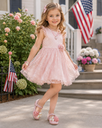Girls Floral Pearl Mary Jane Shoes – Elegant Princess Dress Shoes