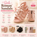 Girls Summer Gladiator Sandals – Soft Leather Roman-Style Shoes