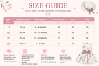 Girls' Floral Cotton Summer Dress with Bow – Princess Party & Casual Dress