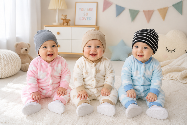 Warm Cotton Long Sleeve Romper – Soft Flannel Winter Onesie - for Infants & Toddlers