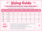 Girls' Knitted Jacket & Skirt Set – Autumn & Winter Outfit