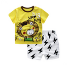 Toddlers Cartoon Summer T-Shirt & Shorts Set