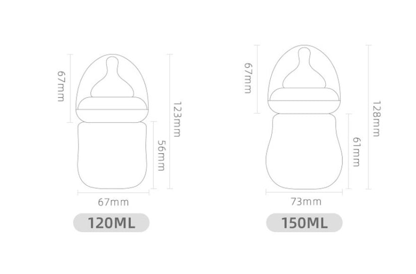Newborn Wide Bore Glass Bottle