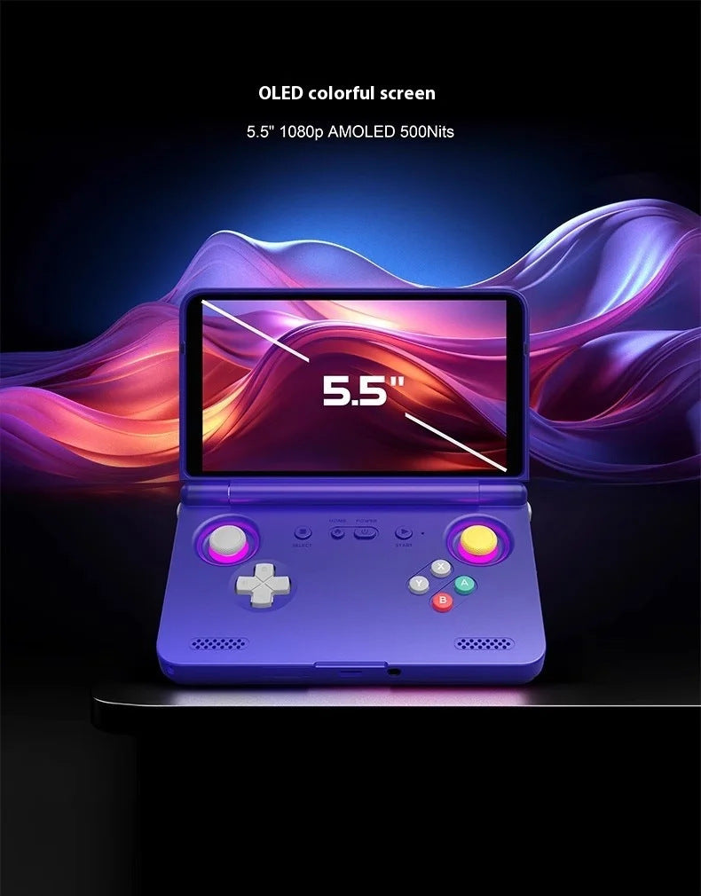 Retroid Pocket Flip 2 SD865 Android Handheld Gaming Console – 5.5" OLED Display, Portable Retro Game System