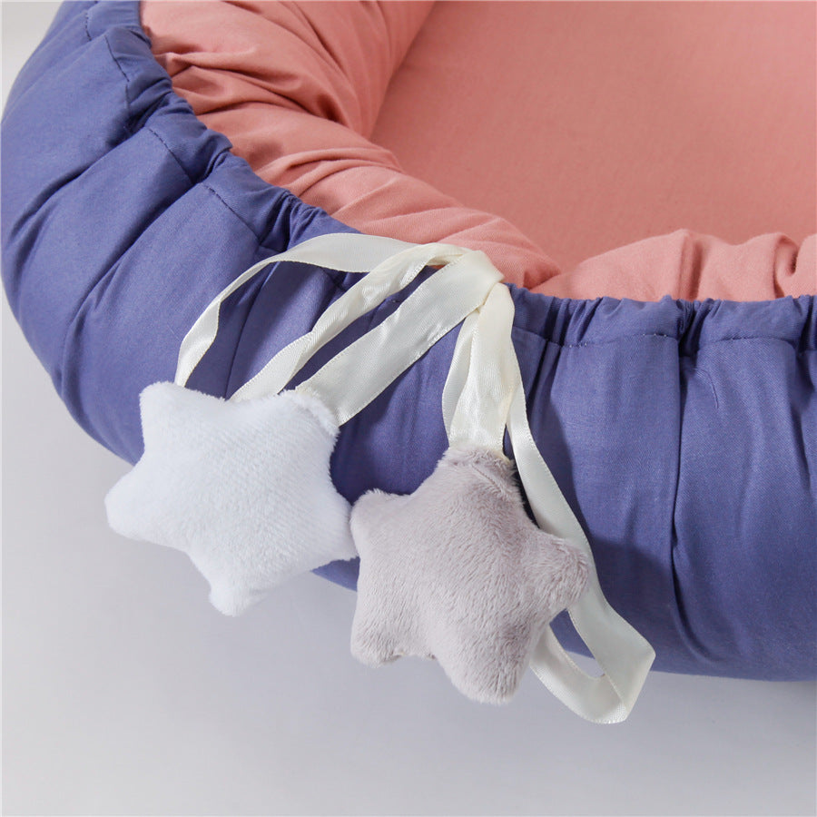 Portable Baby Nest Lounger – Soft Cotton Infant Sleeping Bed & Changing Mat