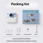 Kids Instant Print Digital Camera – 1080P Dual-Lens Camera with 2.4" IPS Screen, Thermal Printing & Games