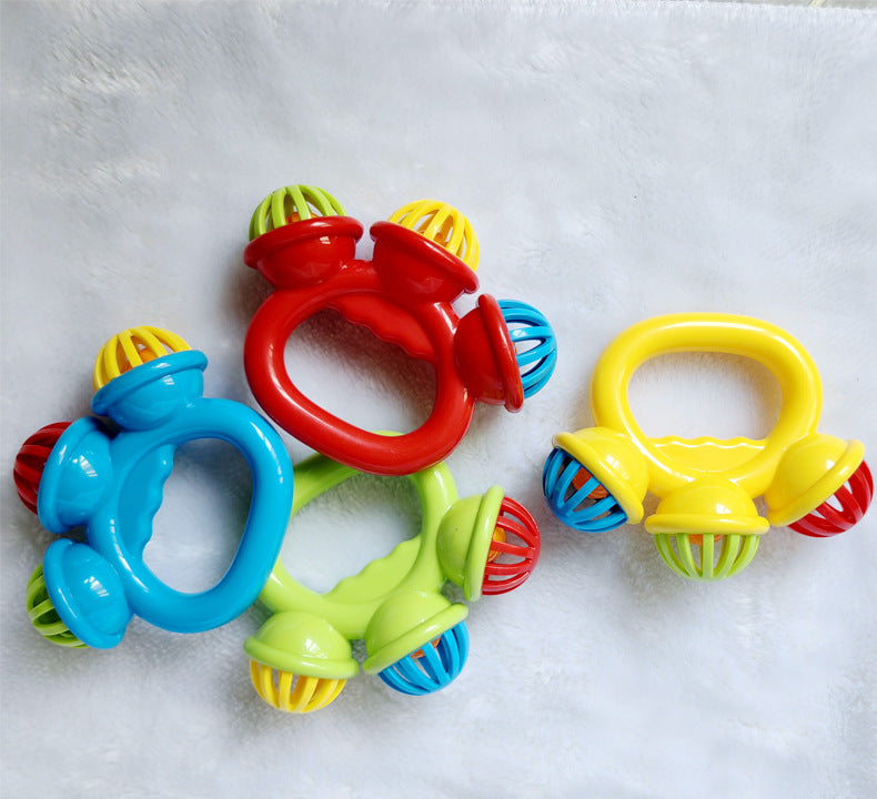 Baby Handbell Rattle Toy – Colorful Educational Grasping & Sensory Toy for Infants