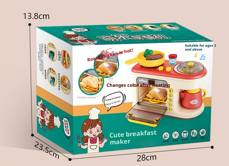 Kids Pretend Play Kitchen Set – Interactive Cooking Toy with Lights, Sounds & Color-Changing Food