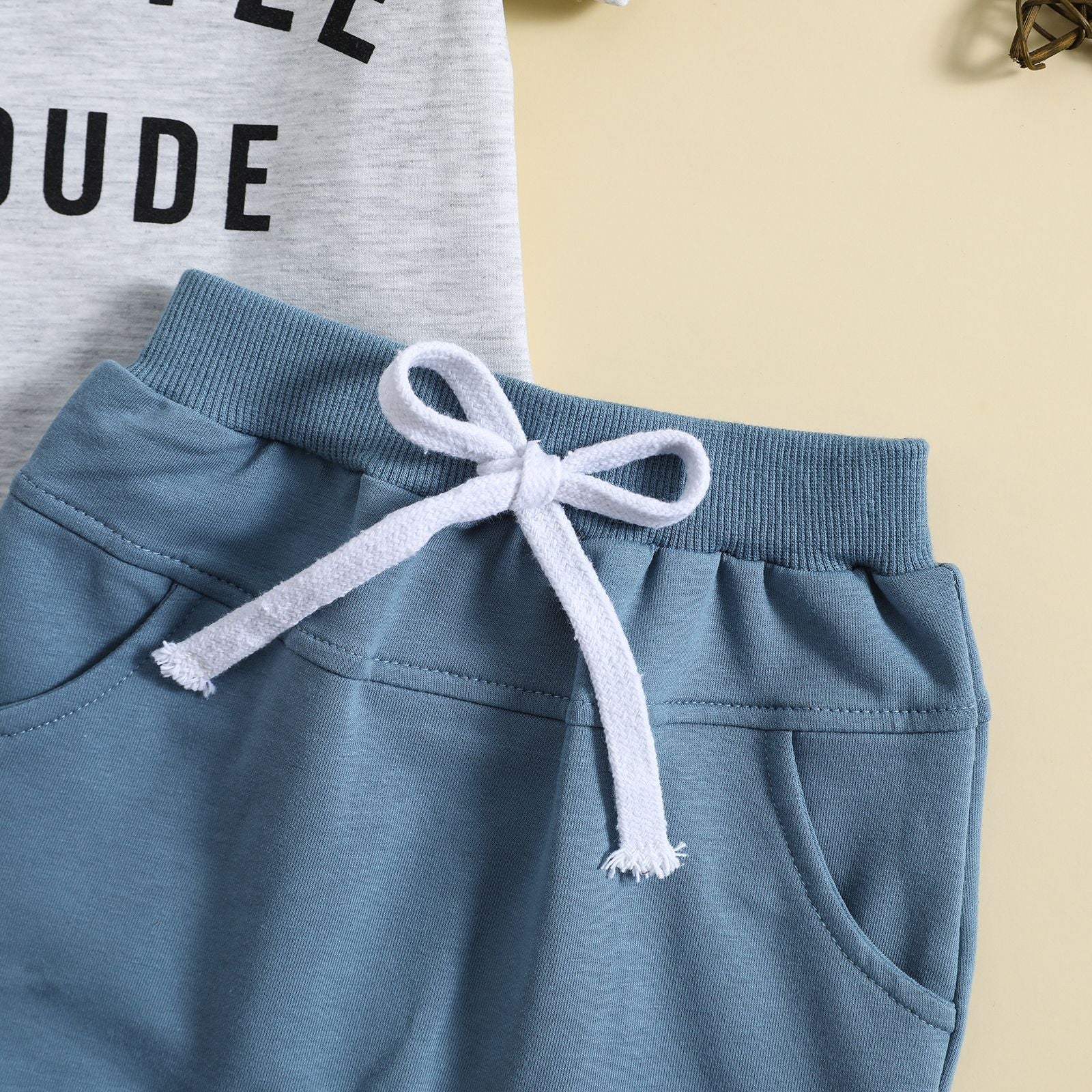Little Dude Kids 2-Piece Summer Outfit – Cotton T-Shirt & Shorts Set