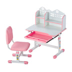 Kids Adjustable Study Desk and Chair Set – Ergonomic Learning Table with Bookshelf & Storage