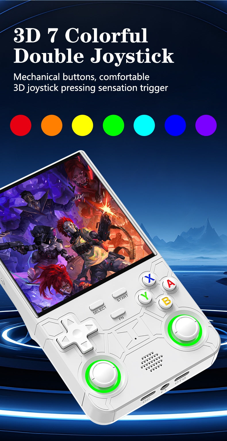 4-Inch Retro Handheld Game Console with WiFi, 720×720 IPS Screen, RK3326 Chip, Dual Joysticks & 3000mAh Battery