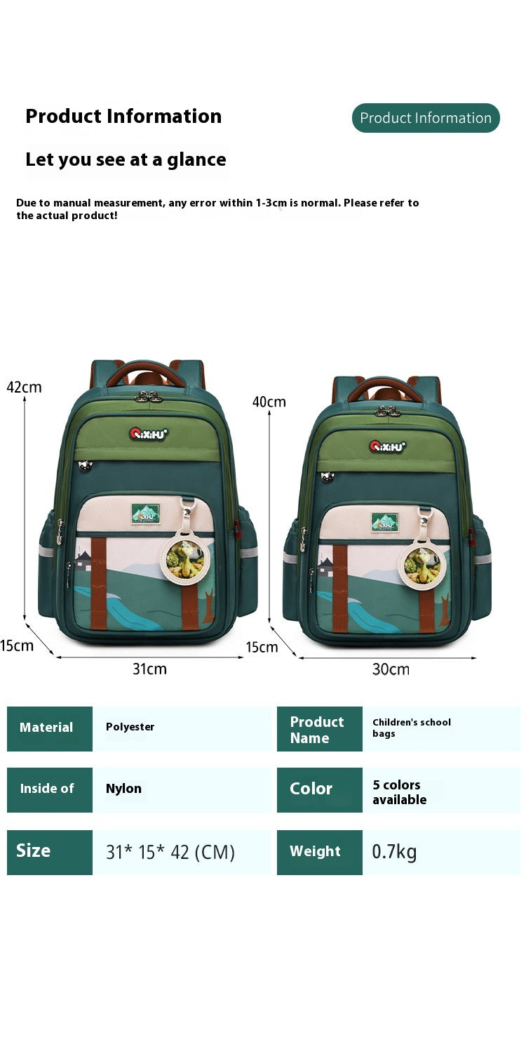 Large Capacity Primary School Backpack – Lightweight Waterproof School Bag for Boys & Girls