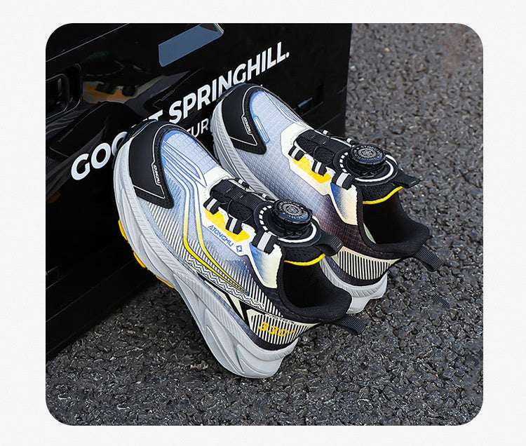 Kids Lightweight Dial Sneakers – Breathable Sport Shoes