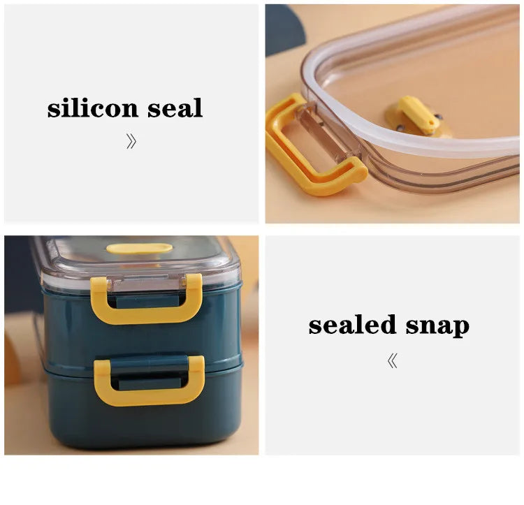 Insulated Stainless Steel Lunch Box – Leak-Resistant Bento Food Container with Handle - for kids