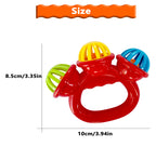 Baby Handbell Rattle Toy – Colorful Educational Grasping & Sensory Toy for Infants